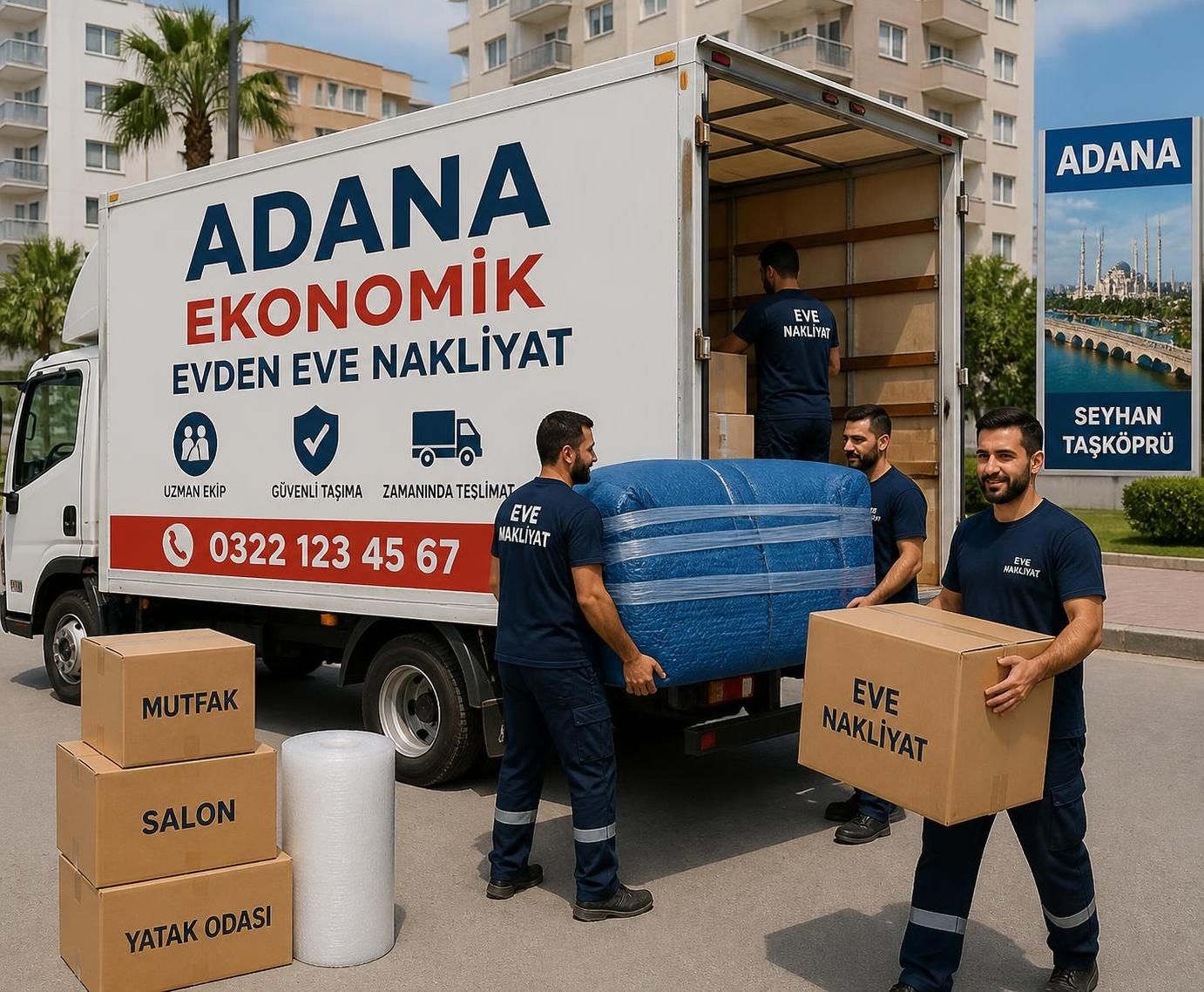 adana'da güvenli ve ekonomik nakliye çözümleri sunuyoruz. eşyalarınızı özenle taşıyor, uygun fiyatlarla hızlı hizmet sağlıyoruz.
