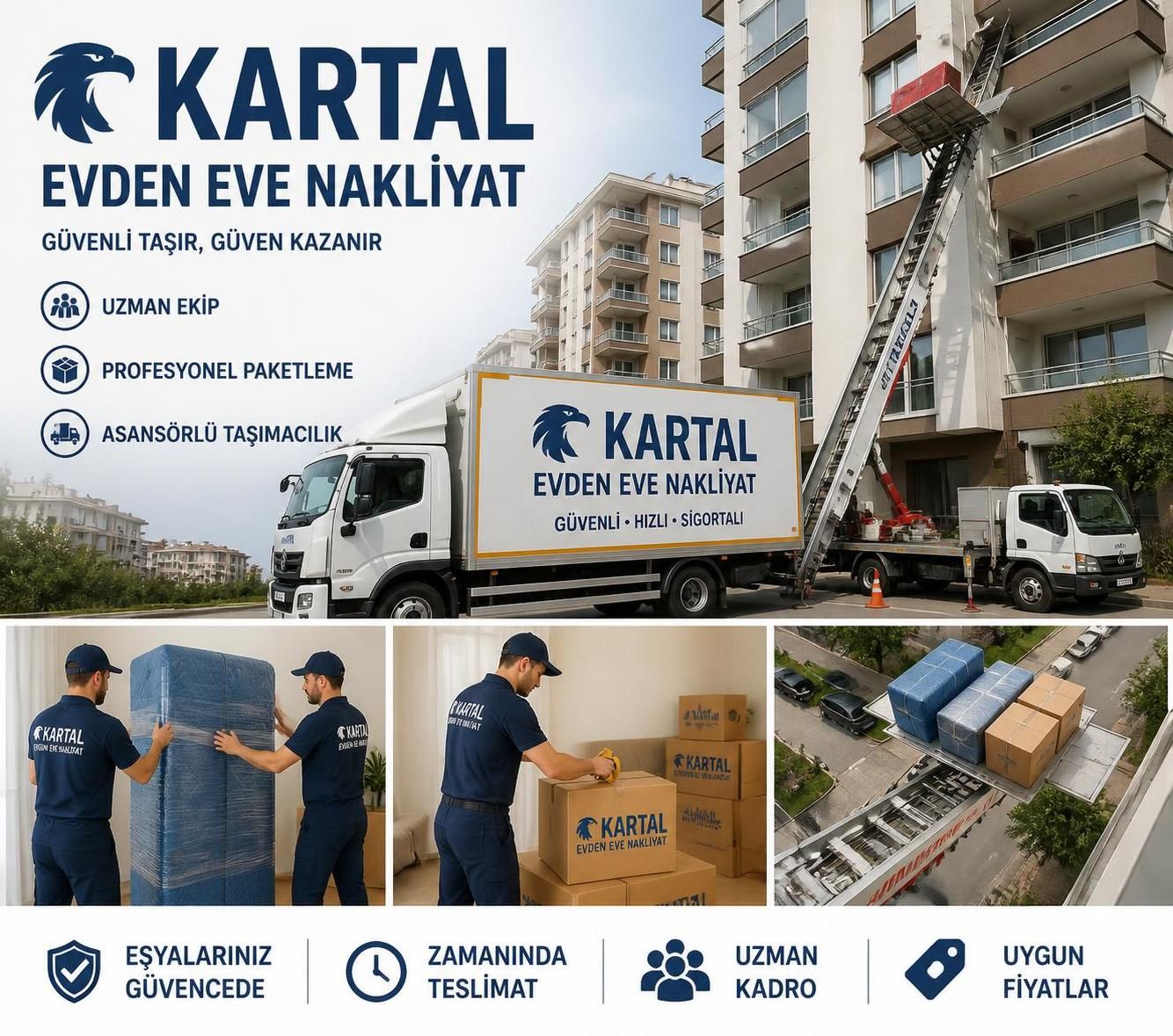 kartal evden eve nakliyat hizmetleri ile eşyalarınız güvenle ve hızlı bir şekilde taşınır. profesyonel ekip ve modern araçlarla sorunsuz taşımacılık çözümleri sunuyoruz.
